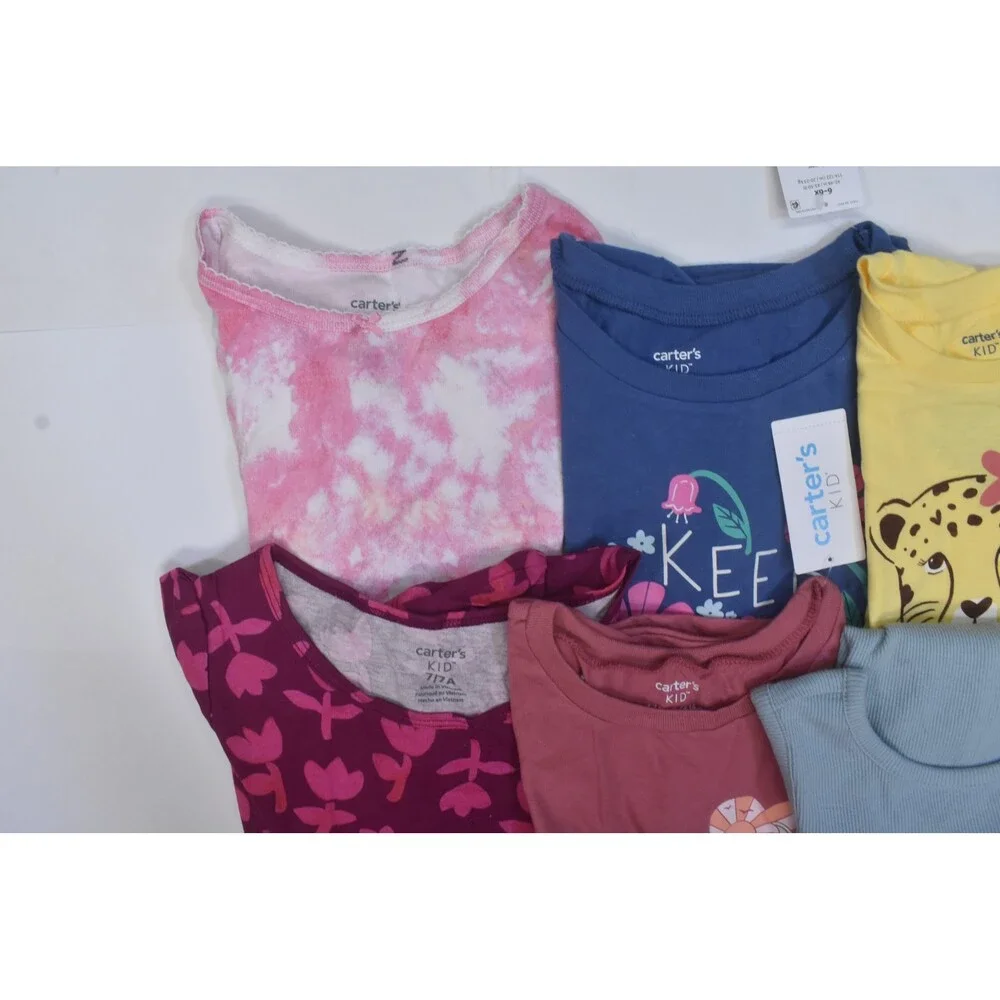 Carters Bulk Lot Of 7 Girls Size Small 6/7 Mixed Season Tops Bottoms Dresses